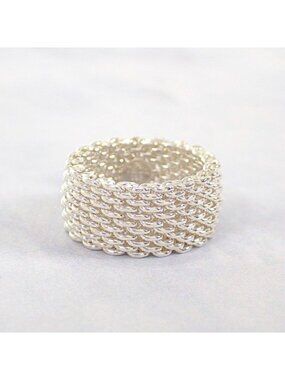 Tiffany & Co Somerset Ring Sil 925 Sterling Silver Mesh